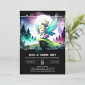 パステルおもしろいフェアリー誕生日 招待状 (スタンド正面)