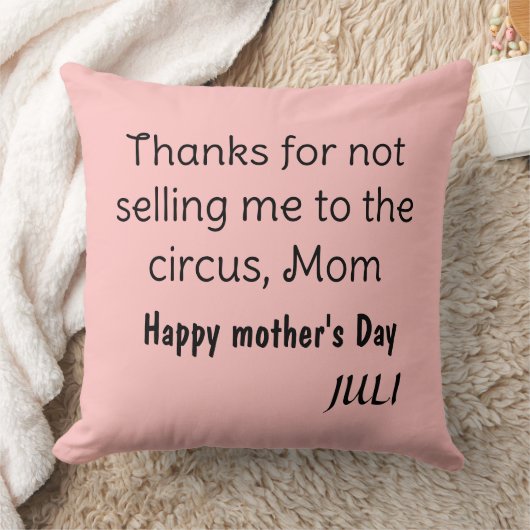 パステルおもしろいモダンシンプル幸福な母の日 クッション (ブランケット)