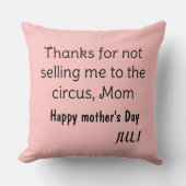 パステルおもしろいモダンシンプル幸福な母の日 クッション (正面)