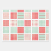 パステルおもしろいレトロジングルカスタムホリデークリスマス ラッピングペーパーシート (正面3)