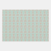 パステルおもしろいレトロジングルカスタムホリデークリスマス ラッピングペーパーシート (正面2)