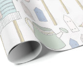 パステルおもしろい鳥の赤男女兼用ちゃんシャワー ラッピングペーパー (ロールコーナー)