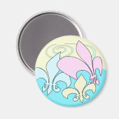 パステルおもしろい(紋章の)フラ・ダ・リ磁石 マグネット (正面/裏面)