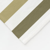 パステルお洒落イエロストライプで変数の名前と名前 フリースブランケット (角)