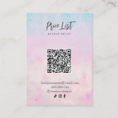 パステルお洒落イヤリングディスプレイで夢見る 名刺 (裏面)