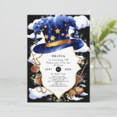 パステルお洒落ウォーターカラーウィザード誕生日 招待状 (スタンド正面)