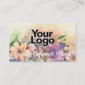 パステルお洒落ウォーターカラーワイルドフラワー結婚ズ エンクロージャーカード (裏面)