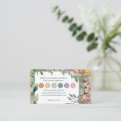 パステルお洒落ウォーターカラーワイルドフラワー結婚ズ エンクロージャーカード (スタンド正面)