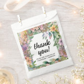 パステルお洒落ウォーターカラーワイルドフラワー結婚ズ フェイバーバッグ (クリップ留めされた状態)