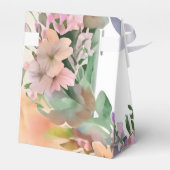 パステルお洒落ウォーターカラーワイルドフラワー結婚ズ フェイバーボックス (裏面サイド)