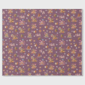 パステルお洒落クリスマスジンジャーパンパターン（の模様が）ある ラッピングペーパー (フラット)