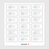 パステルお洒落ゲスト個人名アドレス シール (シート)