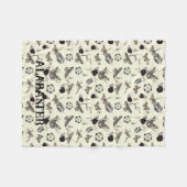 パステルお洒落ゴシックパーソナライズされたベビーモス フリースブランケット (正面(横))