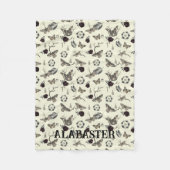 パステルお洒落ゴシックパーソナライズされたベビーモス フリースブランケット (正面)