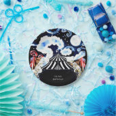 パステルお洒落サーカス誕生日 ペーパープレート (パーティー)