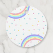 パステルお洒落スターユニコーンレインボーベビーシャワー フェイバータグ (裏面)