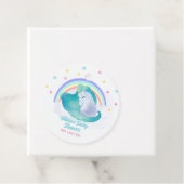 パステルお洒落スターユニコーンレインボーベビーシャワー フェイバータグ (インサイチュ)