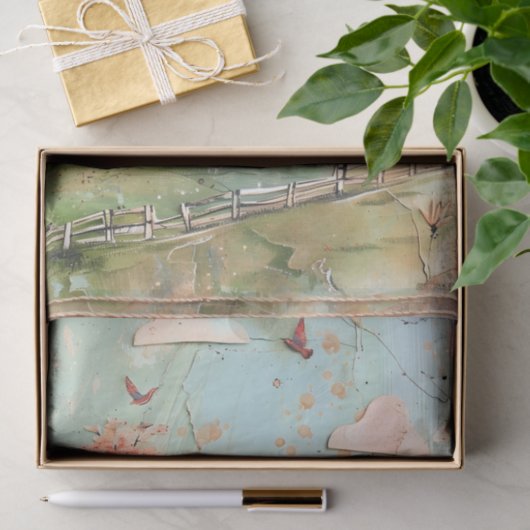 パステルお洒落ズデクページティッシュペーパーのファーム 薄葉紙 (ギフト)