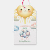 パステルお洒落ハッチングスーンディーノベイビーシャワー ギフトタグ (裏面)