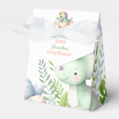 パステルお洒落ハッチングスーンディーノベイビーシャワー フェイバーボックス (正面サイド)