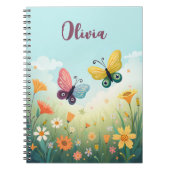 パステルお洒落バタフライガーデン ノートブック (正面)