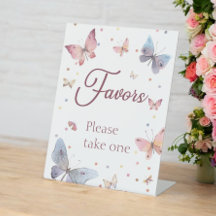 パステルお洒落バタフライフェイスディスプレイサイン