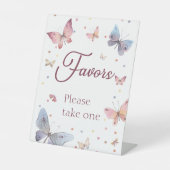 パステルお洒落バタフライフェイスディスプレイサイン 台座サイン (正面)