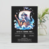 パステルお洒落パイレーツ誕生日 招待状 (スタンド正面)