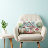 パステルお洒落フェアリーテイルコテージアート ランバークッション (椅子)