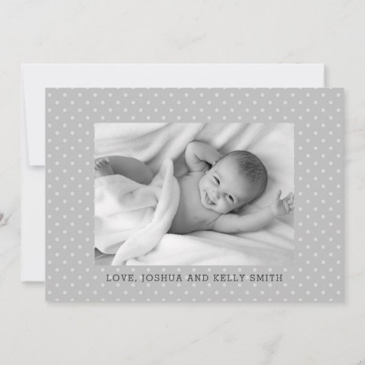 パステルお洒落フラワーズベビーフォト誕生 案内状 (裏面)