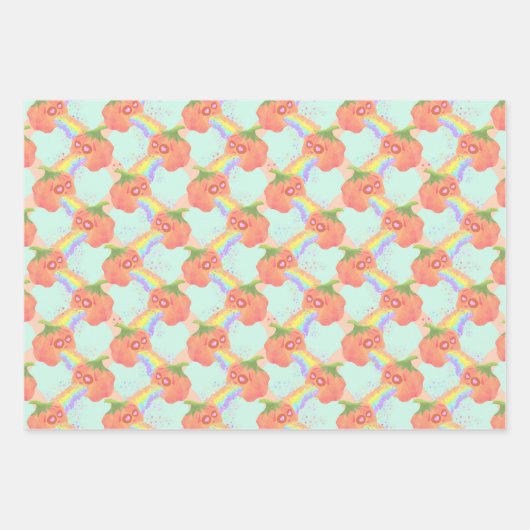 パステルお洒落プキングパンプキンス ラッピングペーパーシート (正面)