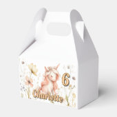 パステルお洒落ユニコーン野花誕生日 フェイバーボックス (裏面サイド)