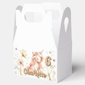 パステルお洒落ユニコーン野花誕生日 フェイバーボックス (オープン)