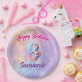 パステルお洒落ユニコーン8バースデーパーティー ペーパープレート (パーティー)