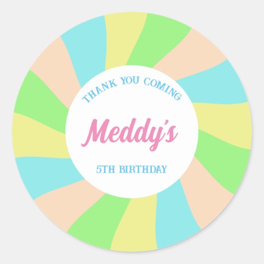 パステルお洒落レトロキッドカスタムズ ラウンドシール (正面)