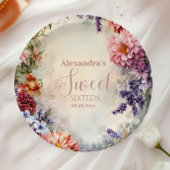 パステルお洒落ワイルドフラワーズスウィート16 ペーパープレート