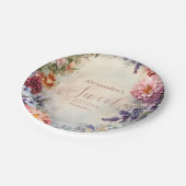 パステルお洒落ワイルドフラワーズスウィート16 ペーパープレート (アングル)