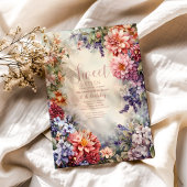 パステルお洒落ワイルドフラワーズスウィート16 招待状