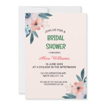 パステルお洒落ワイルドフラワーフレームブライダルシャワー