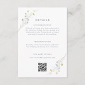 パステルお洒落ワイルドフラワー結婚ズ詳細 エンクロージャーカード (正面)