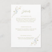 パステルお洒落ワイルドフラワー結婚ズ詳細 エンクロージャーカード (正面)