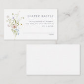 パステルお洒落ワイルドフラワー結婚ズ エンクロージャーカード (正面/裏面)