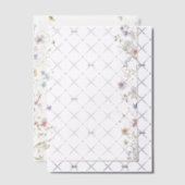 パステルお洒落ワイルドフラワー縁どズ結婚ス ベラム紙招待状 (オフセット (招待状))