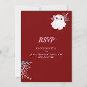 パステルお洒落幽霊ガールハローウィンパーティ招待状 (裏面)