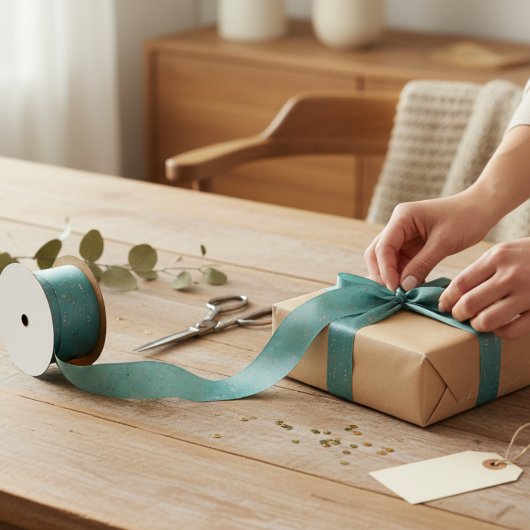 パステルお洒落水玉模様クリスマス サテンリボン