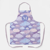 パステルお洒落雲と星のパターン エプロン (正面)