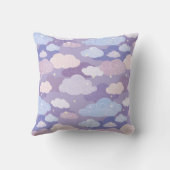 パステルお洒落雲と星のパターン クッション (裏面)