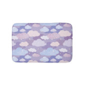 パステルお洒落雲と星のパターン バスマット (正面)