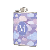 パステルお洒落雲と星のパターン フラスク (左)
