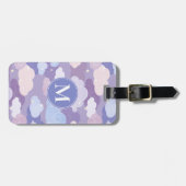 パステルお洒落雲と星のパターン ラゲッジタグ (正面横)